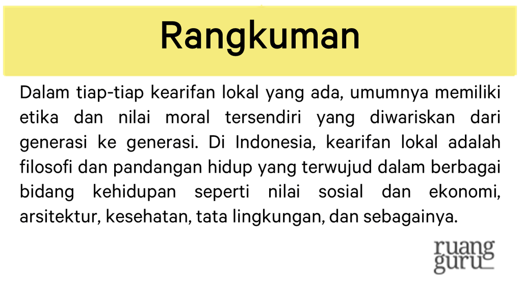 Peranan Kearifan Lokal Dalam Pemberdayaan Komunitas | Sosiologi Kelas 12